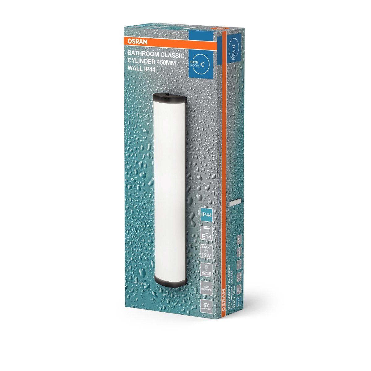 4099854444210 - Černé koupelnové LED nástěnné svítidlo CYLINDER 450mm OSRAM - Nástěnné svítidlo - LEDVANCE e - shop