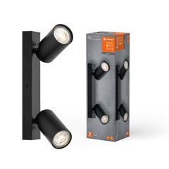 4058075828483 - Černé LED nástěnné svítidlo 6,8 W GU10 OCTAGON, teplá bílá - Nástěnné svítidlo - LEDVANCE e - shop