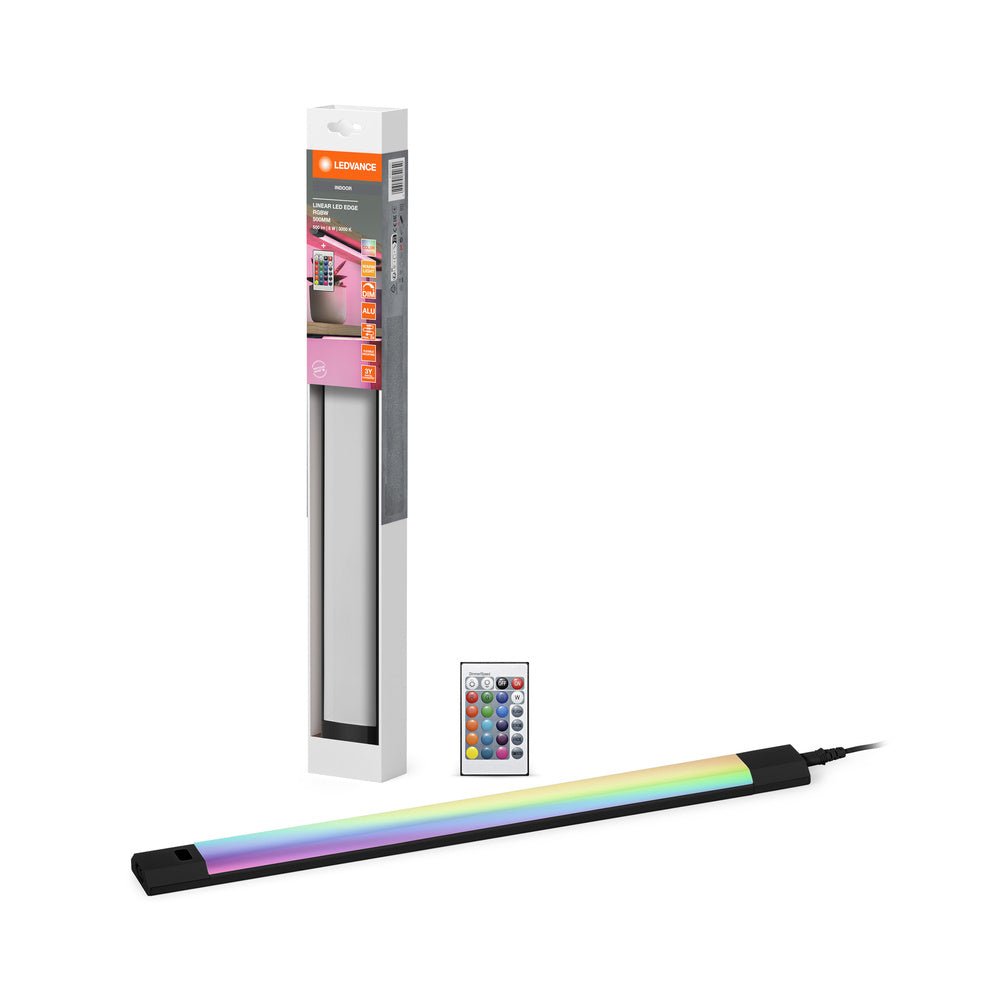 Černé LED podlinkové svítidlo RGBW LINEAR EDGE 500mm