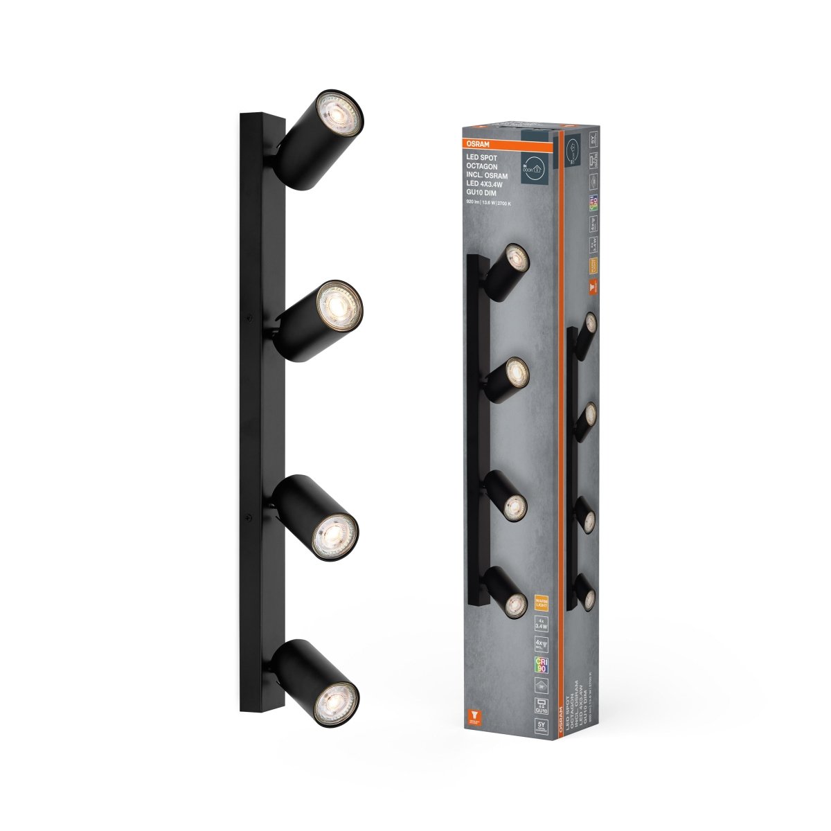 4099854474088 - Černé LED stropní svítidlo 13,6 WU10 OCTAGON, teplá bílá OSRAM - Stropní svítidlo - LEDVANCE e - shop