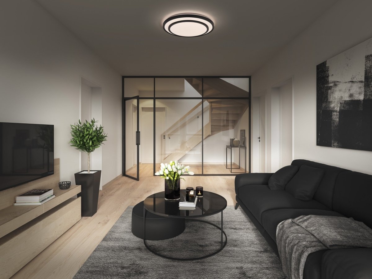 4099854446412 - Černé LED stropní svítidlo 24 W BERLIN 390 mm, teplá bílá OSRAM - Stropní svítidlo - LEDVANCE e - shop