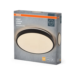 4099854448393 - Černé LED stropní svítidlo 24 W LONDON 400 mm, teplá bílá OSRAM - Stropní svítidlo - LEDVANCE e - shop