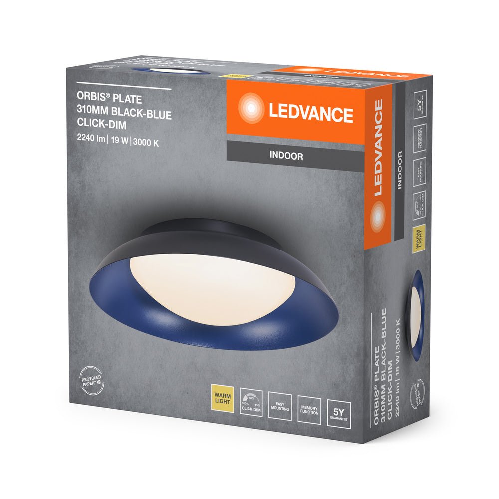 4099854285776 - Černé LED stropní svítidlo 310 mm ORBIS, teplá bílá - Stropní svítidlo - LEDVANCE e - shop