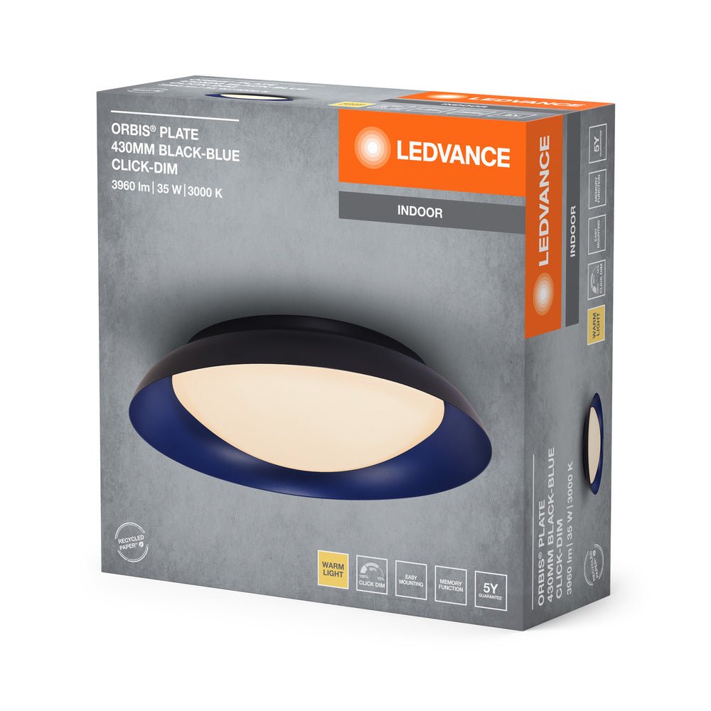 4099854285790 - Černé LED stropní svítidlo 430 mm ORBIS, teplá bílá - Stropní svítidlo - LEDVANCE e - shop