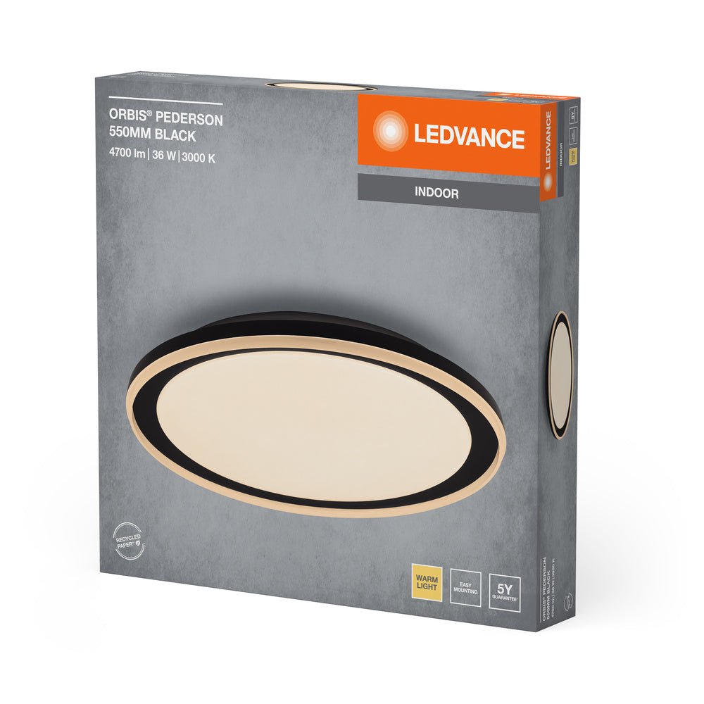 4099854283543 - Černé LED stropní svítidlo 550 mm ORBIS, teplá bílá - Stropní svítidlo - LEDVANCE e - shop
