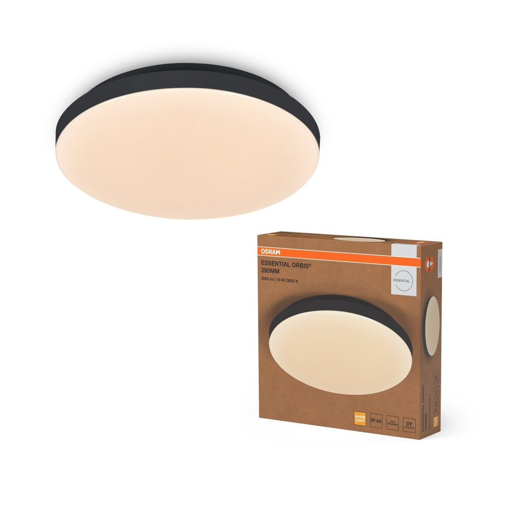 Černé nástěnné svítidlo 18 W Teplá bílá 290mm