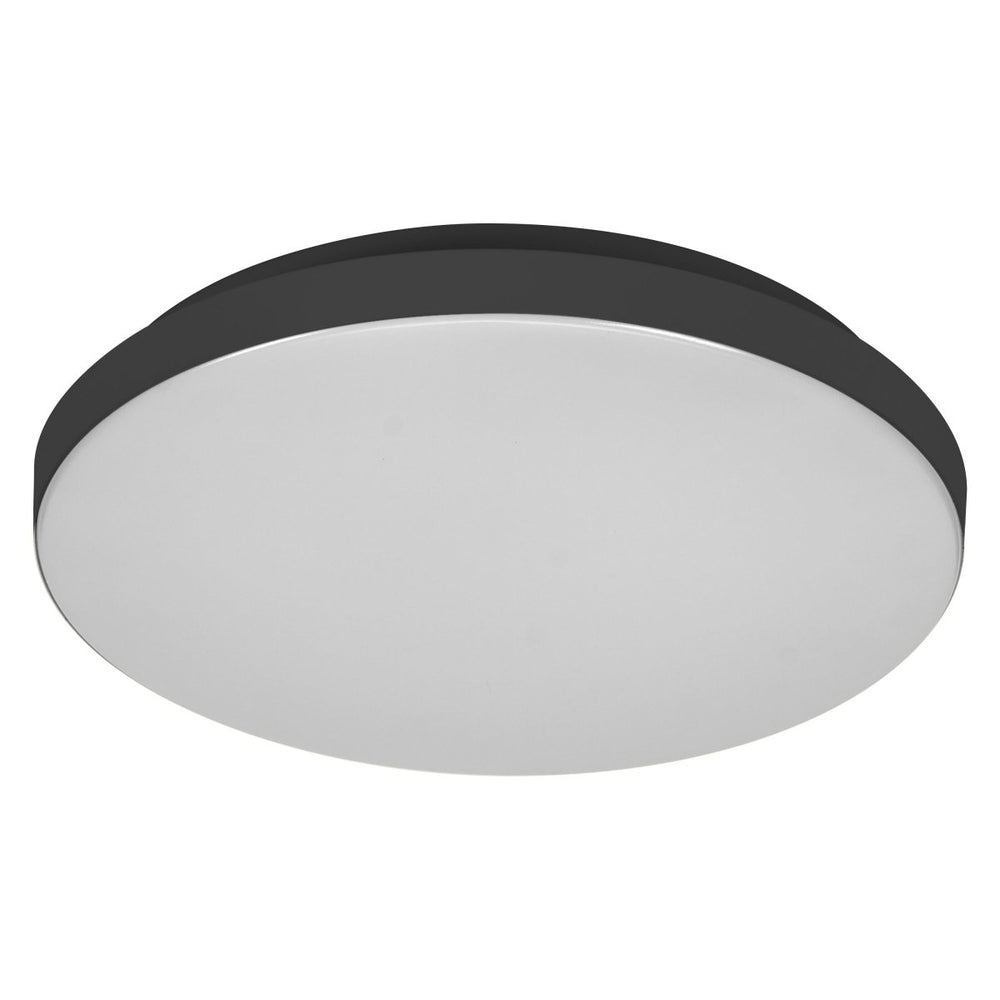Černé nástěnné svítidlo 18 W Teplá bílá IP44 290mm