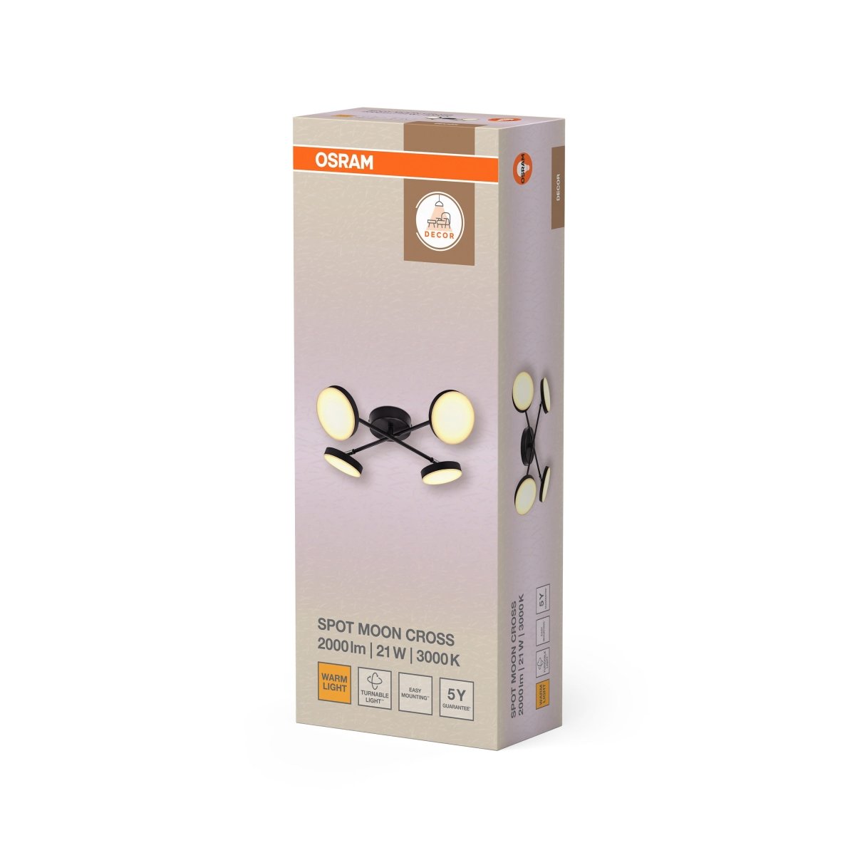 4099854472336 - Černé stropní svítidlo 21 W Teplá bílá 482 mm - Stropní svítidlo - LEDVANCE e - shop