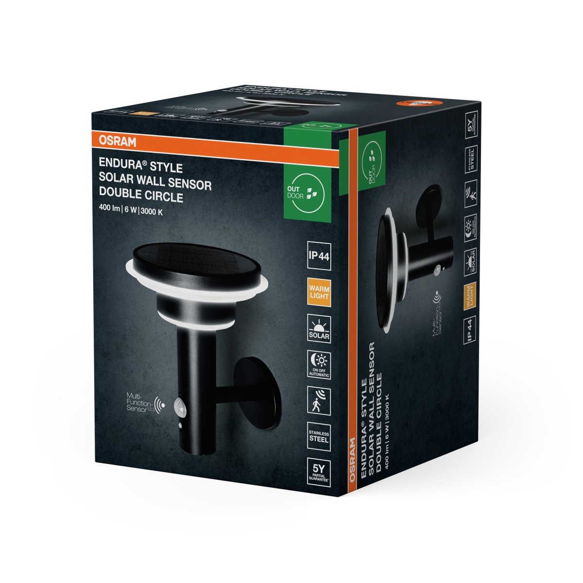 4099854455506 - Černé venkovní dekorativní svítidlo 6 W Teplá bílá 185 mm - Venkovní dekorativní svítidlo - LEDVANCE e - shop