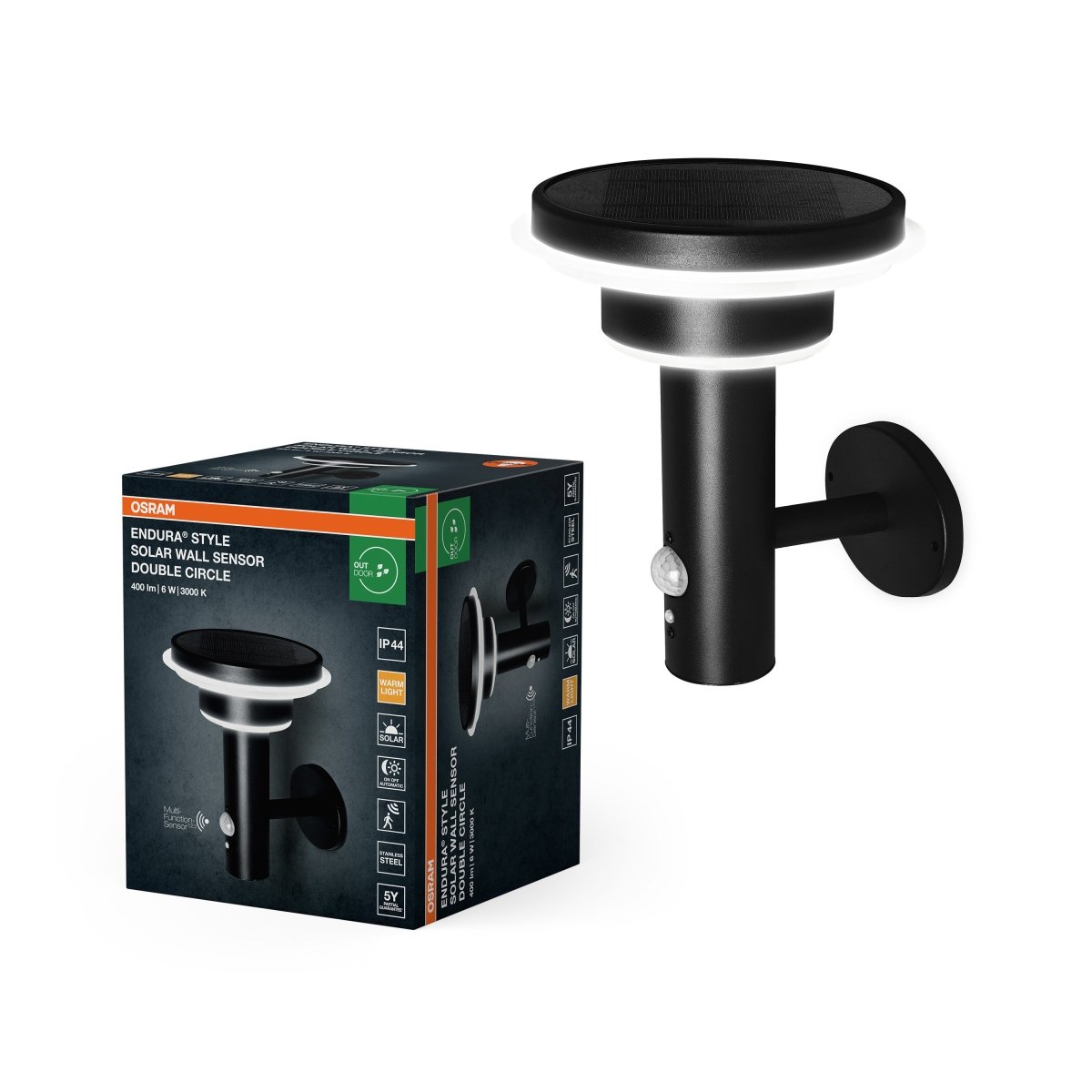 4099854455506 - Černé venkovní dekorativní svítidlo 6 W Teplá bílá 185 mm - Venkovní dekorativní svítidlo - LEDVANCE e - shop