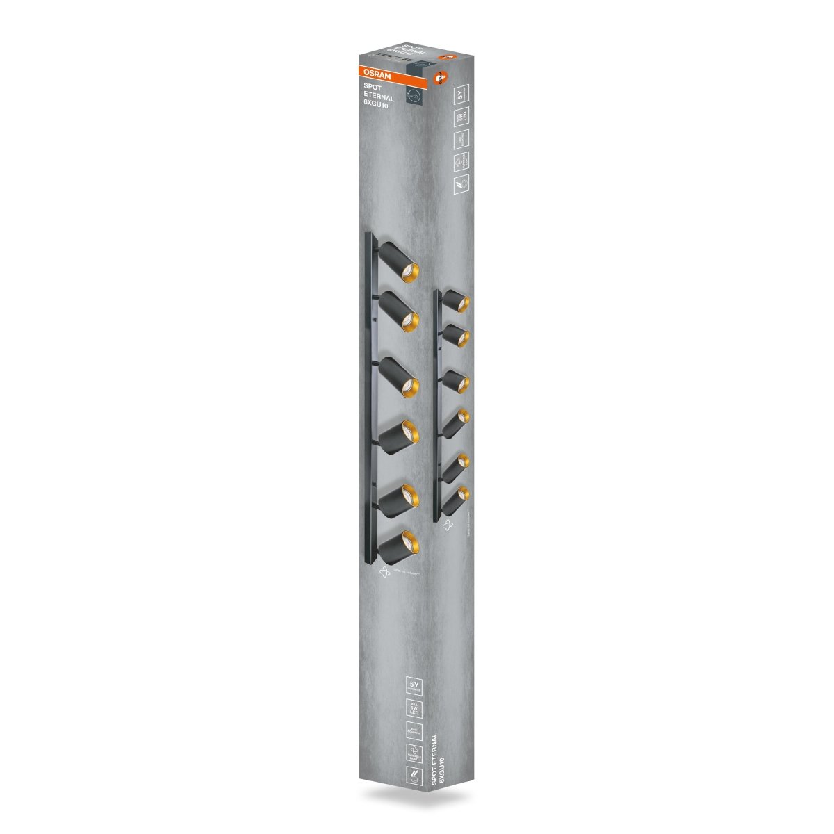 4099854588211 - Černo - zlatá Bodovka ETERNAL 6xGU10 900 mm - Bodovka - Czechia LEDVANCE e - shop