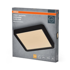 4099854604829 - Černý LED Panel ORBIS 245x245mm 20W Click Stmívatelný, Teplá Bílá - LED Panel - Czechia LEDVANCE e - shop