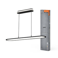 4058075848887 - Černý lustr do pracovny 1m 57W PANEL ELLIPSE, studená bílá - Lustr - LEDVANCE e - shop
