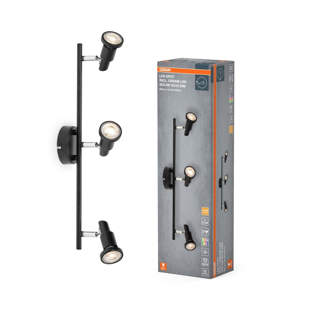 Černé stropní svítidlo LED Spot 486 mm 36°, teplá bílá