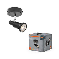 4099854474354 - Černý reflektor 3,40 W Teplá bílá 80 mm - Reflektor - LEDVANCE e - shop