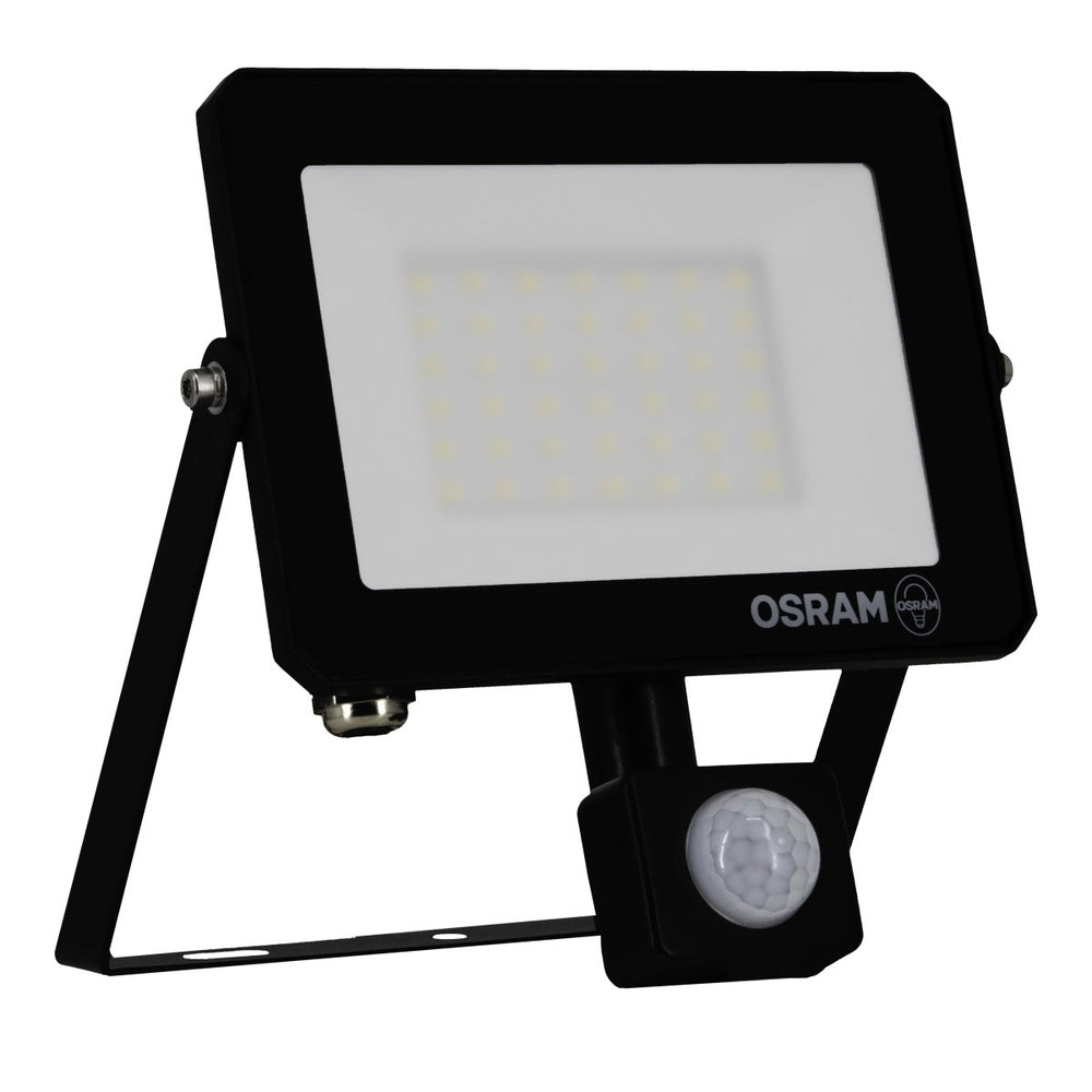 Černý venkovní LED reflektor LUX 30 W se senzorem, denní světlo