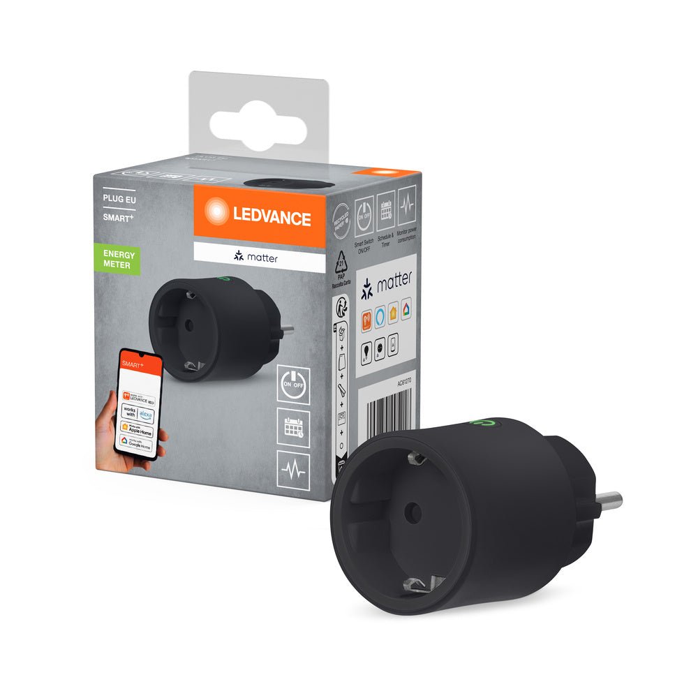 4099854295218 - Chytrá energetická zásuvka černá matter PLUG EU - Zásuvka - LEDVANCE e - shop