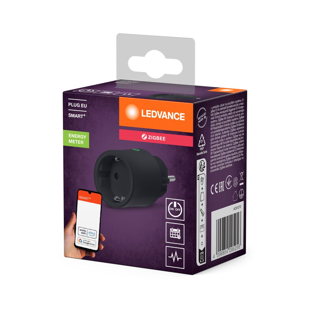4099854295256 - Chytrá energetická zásuvka černá ZigBee PLUG EU - Zásuvka - LEDVANCE e - shop