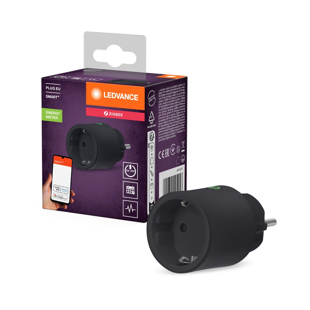 4099854295256 - Chytrá energetická zásuvka černá ZigBee PLUG EU - Zásuvka - LEDVANCE e - shop