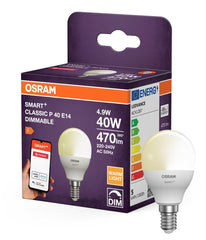 4099854460777 - Chytrá LED zigbee stmívatelná žárovka E14 4,9 W CLASSIC P, teplá bílá OSRAM - Žárovka - Czechia LEDVANCE e-shop