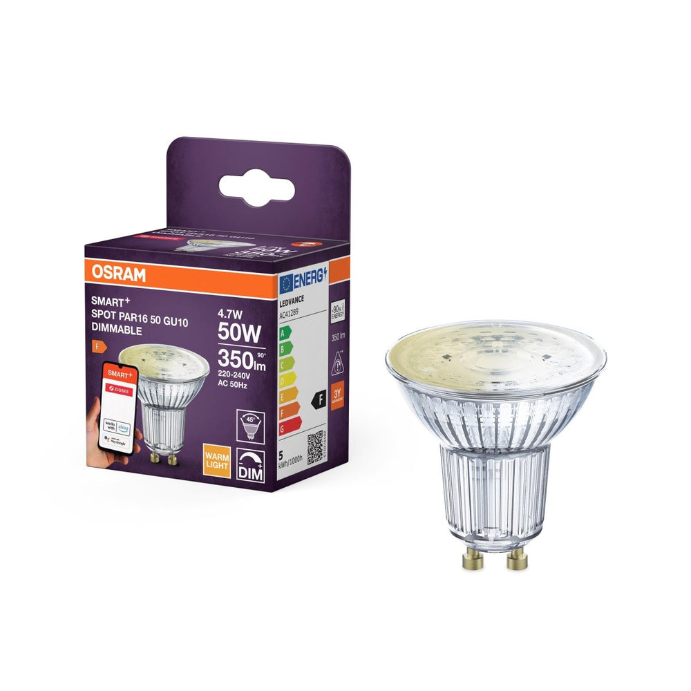 Chytrá stmívatelná zigbee LED bodovkaU10 4,7 W SPOT, teplá bílá OSRAM