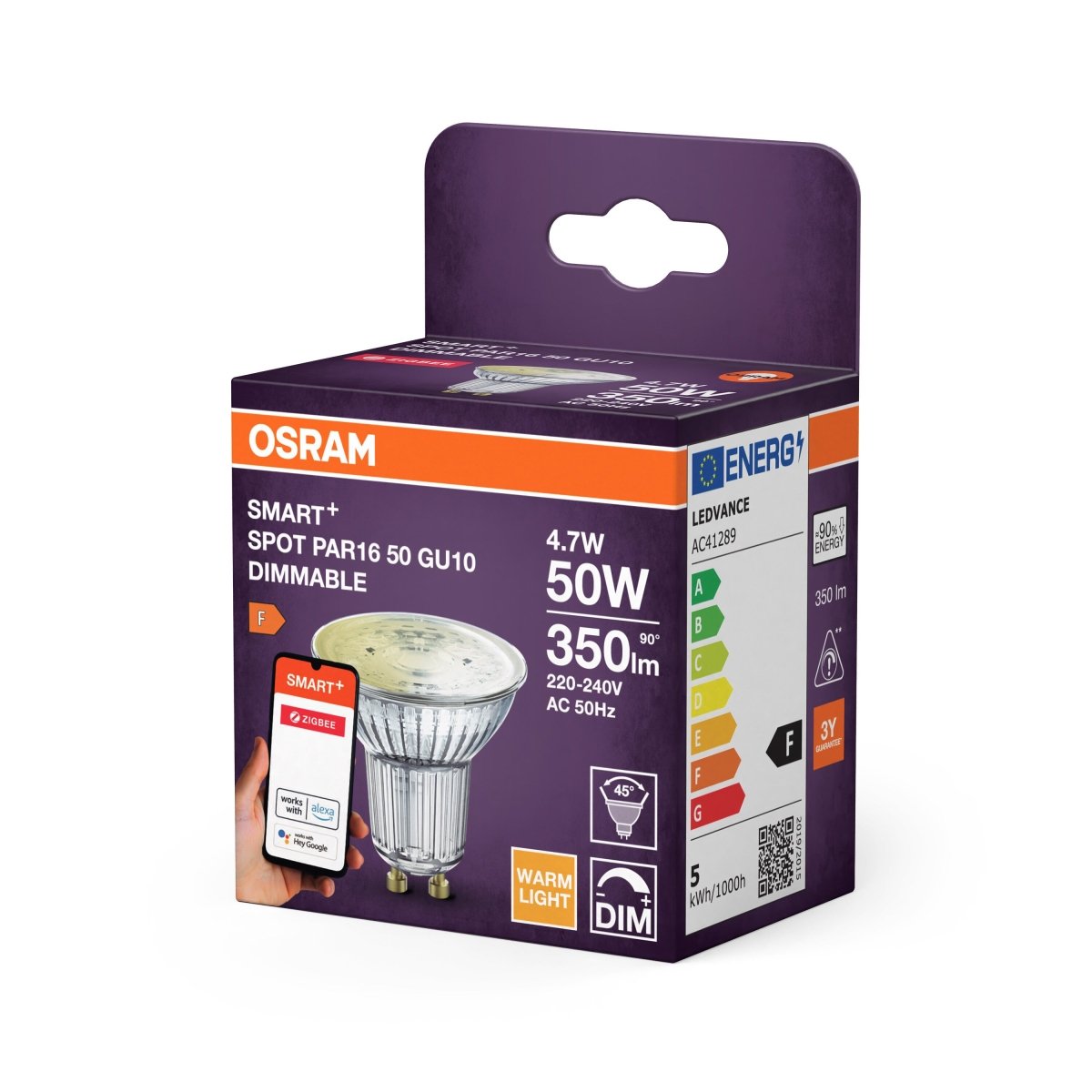 4099854461804 - Chytrá stmívatelná zigbee LED bodovkaU10 4,7 W SPOT, teplá bílá OSRAM - Žárovka - LEDVANCE e - shop