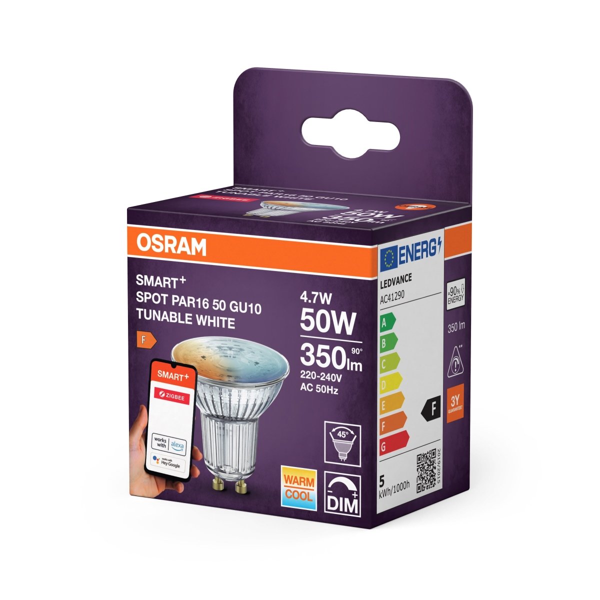 4099854461767 - Chytrá stmívatelná zigbee LED bodovkaU10 SPOT, laditelná bílá OSRAM - Žárovka - LEDVANCE e - shop
