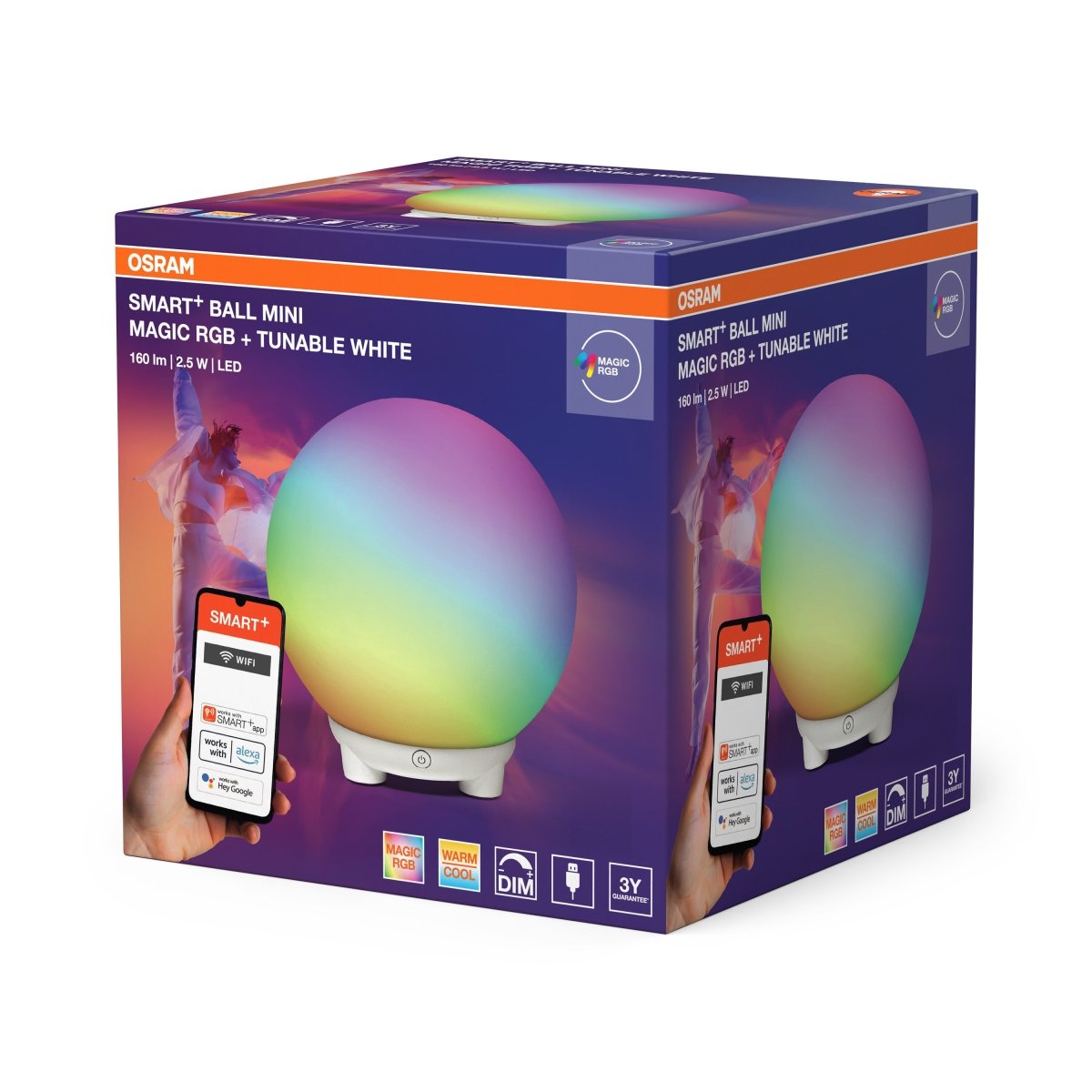 4099854475825 - Chytrá stolní lampa Wifi Ball Magic Mini RGBW USB - Stolní lampa - Czechia LEDVANCE e - shop