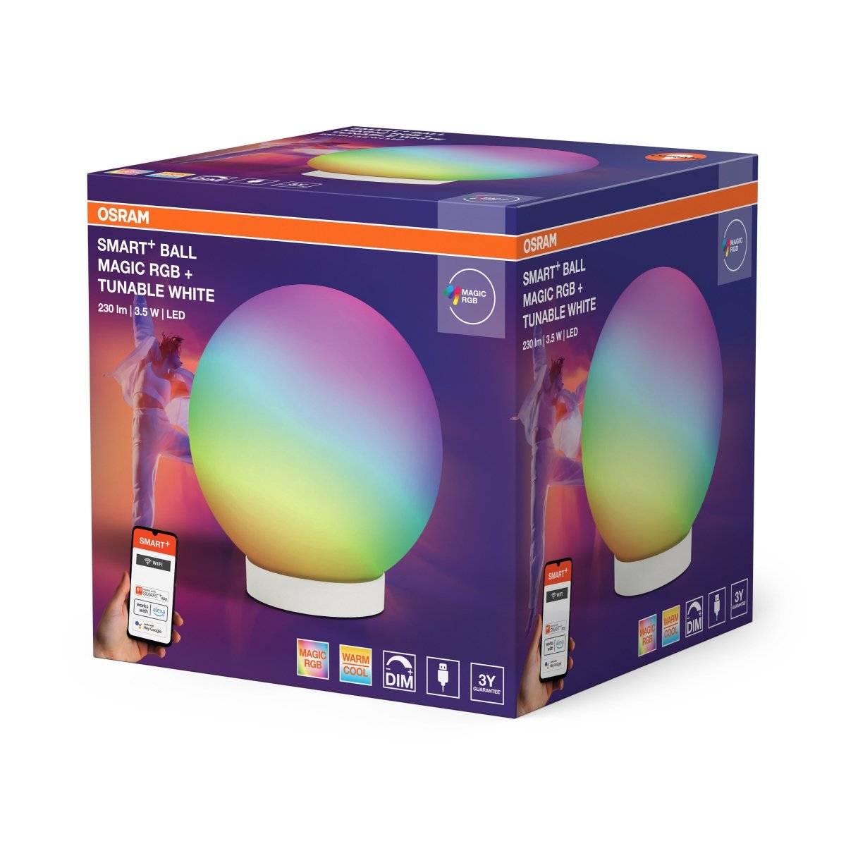 4099854475801 - Chytrá stolní lampa Wifi Ball Magic RGBW USB - Stolní lampa - Czechia LEDVANCE e - shop