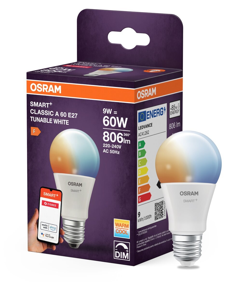 4099854460234 - Chytrá zigbee LED stmívatelná žárovka E27 9 W CLASSIC A, laditelná bílá OSRAM - Žárovka - Czechia LEDVANCE e-shop