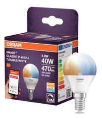 4099854460593 - Chytrá zigbee stmívatelná LED žárovka E14 4,9 W CLASSIC P, teplá bílá OSRAM - Žárovka - Czechia LEDVANCE e-shop