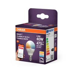 4099854460593 - Chytrá zigbee stmívatelná LED žárovka E14 4,9 W CLASSIC P, teplá bílá OSRAM - Žárovka - Czechia LEDVANCE e-shop