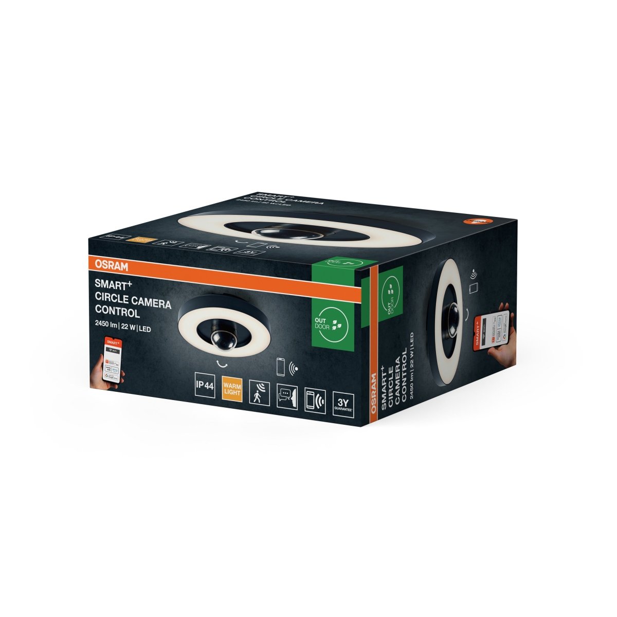 4099854474811 - Chytré kulaté svítidlo Wifi Camera Control s kamerou, Teplá Bílá - Stropní svítidlo - Czechia LEDVANCE e - shop