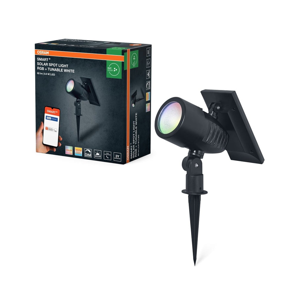 Chytré solární bodové svítidlo Solar Spot Light RGB+Laditelná Bílá