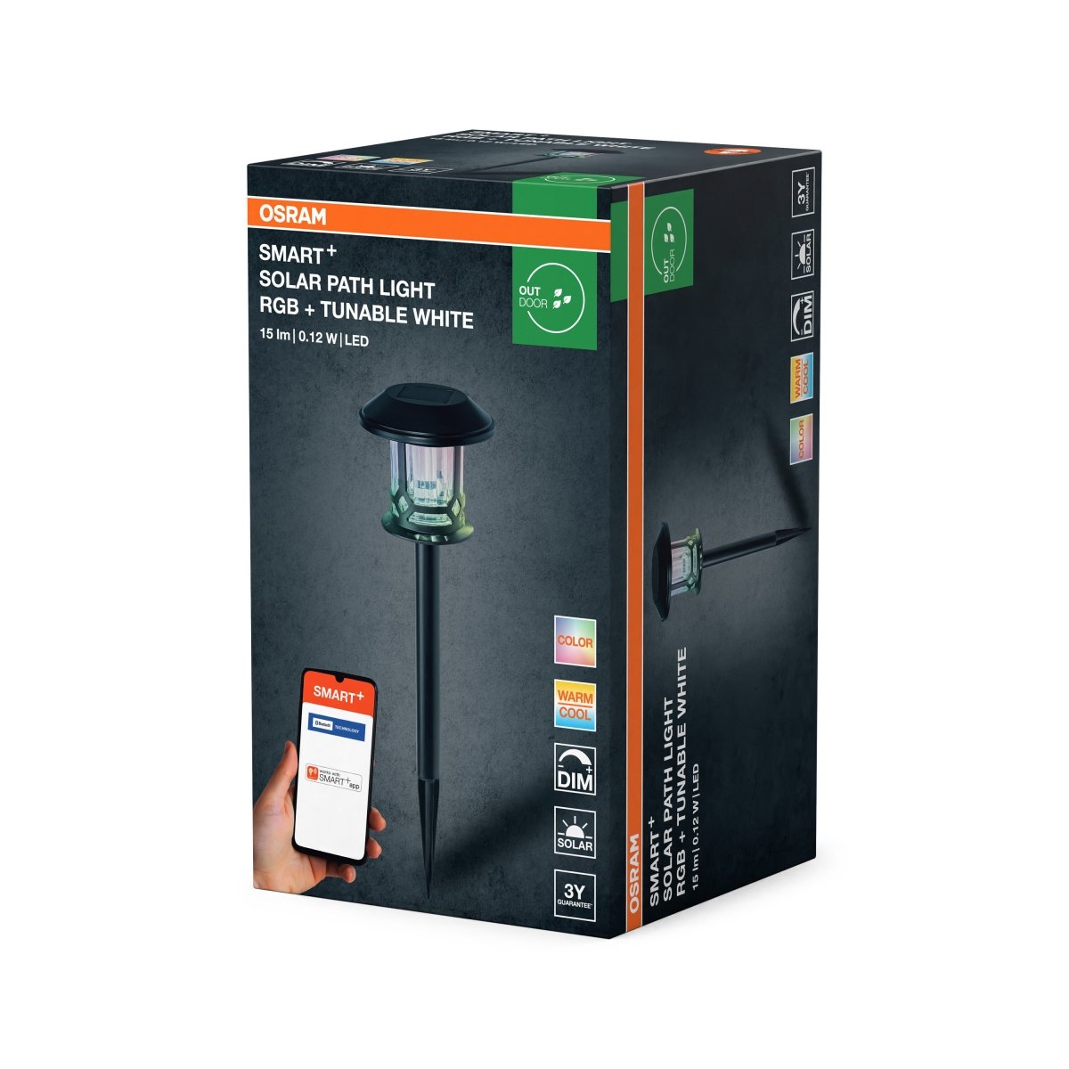 4099854474453 - Chytré solární svítidlo pro vyznačení cest Path Light RGB+Laditelná Bílá - Solární - Czechia LEDVANCE e - shop