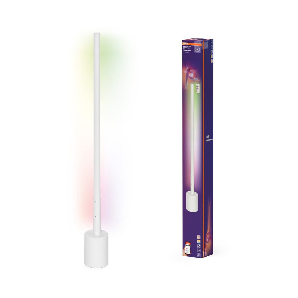 Chytré stojací rohové svítidlo WiFi, Bílá, RGB+TW