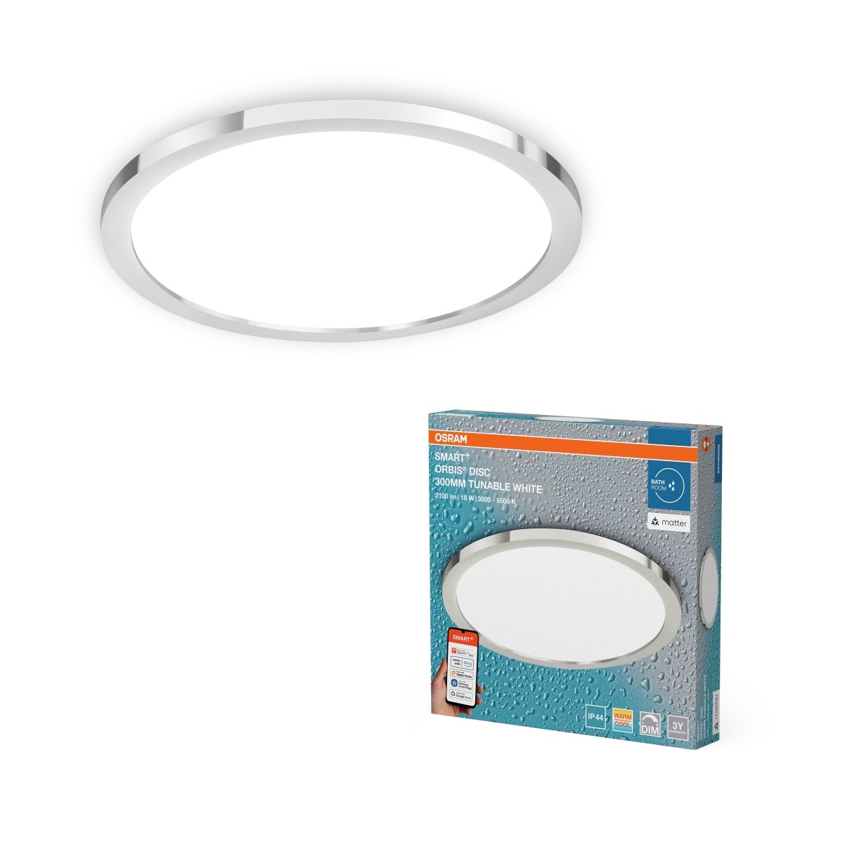 4099854473241 - Chytré Stropní svítidlo Orbis Disc IP44 300mm Laditelná Bílá - Stropní svítidlo - Czechia LEDVANCE e - shop