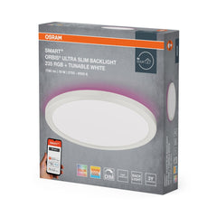 4099854473685 - Chytré ultra, Tenké stropní svítidlo Orbis Backlight BÍLÉ 235mm RGB+Laditelná Bílá - Nástěnné svítidlo - Czechia LEDVANCE e - shop