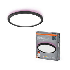 4099854473661 - Chytré ultra, Tenké stropní svítidlo Orbis Backlight ČERNÉ 235mm RGB+Laditelná Bílá - Nástěnné svítidlo - Czechia LEDVANCE e - shop