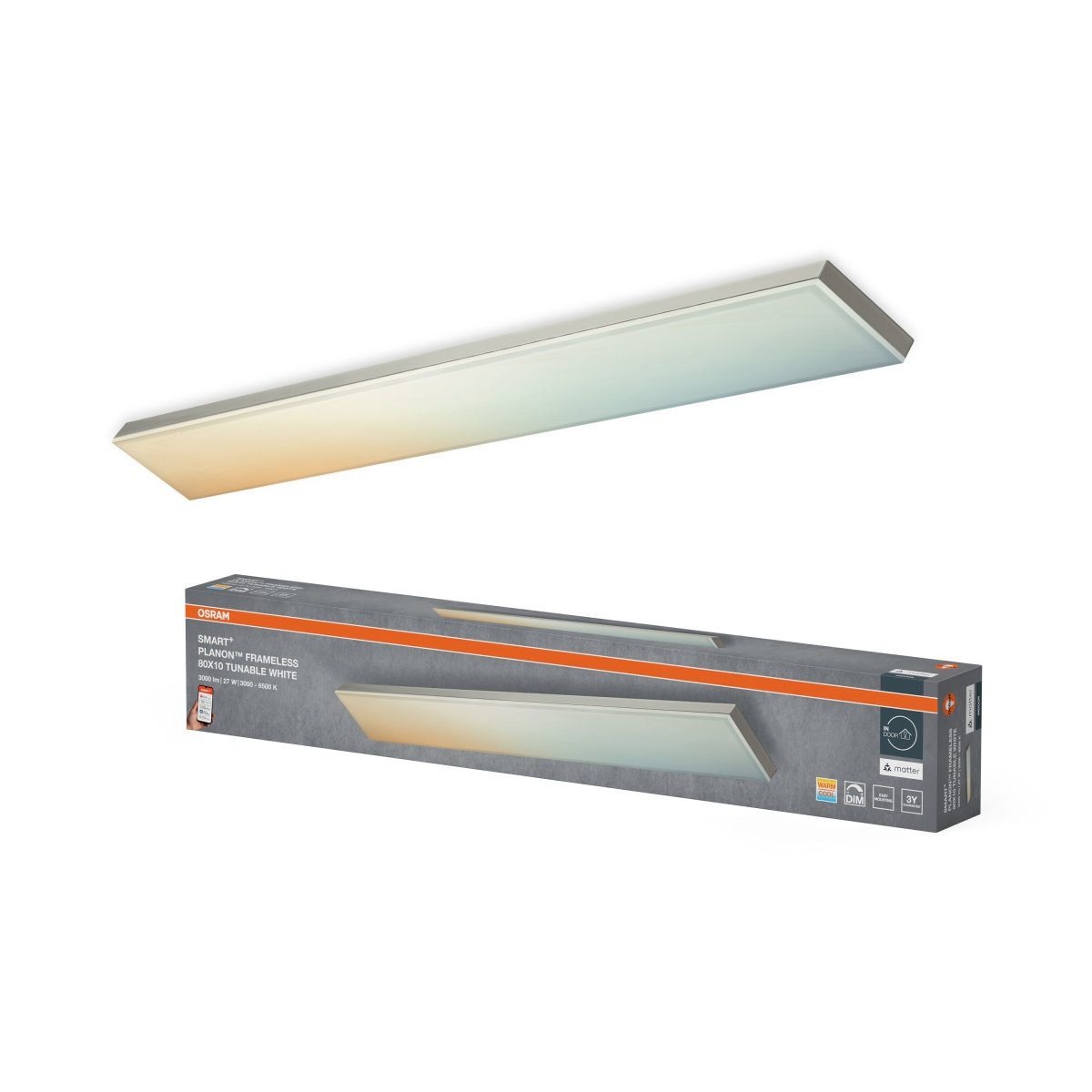 4099854471032 - Chytrý LED panel MATTER Planon 800x100mm Laditelná Bílá - Stropní svítidlo - Czechia LEDVANCE e - shop