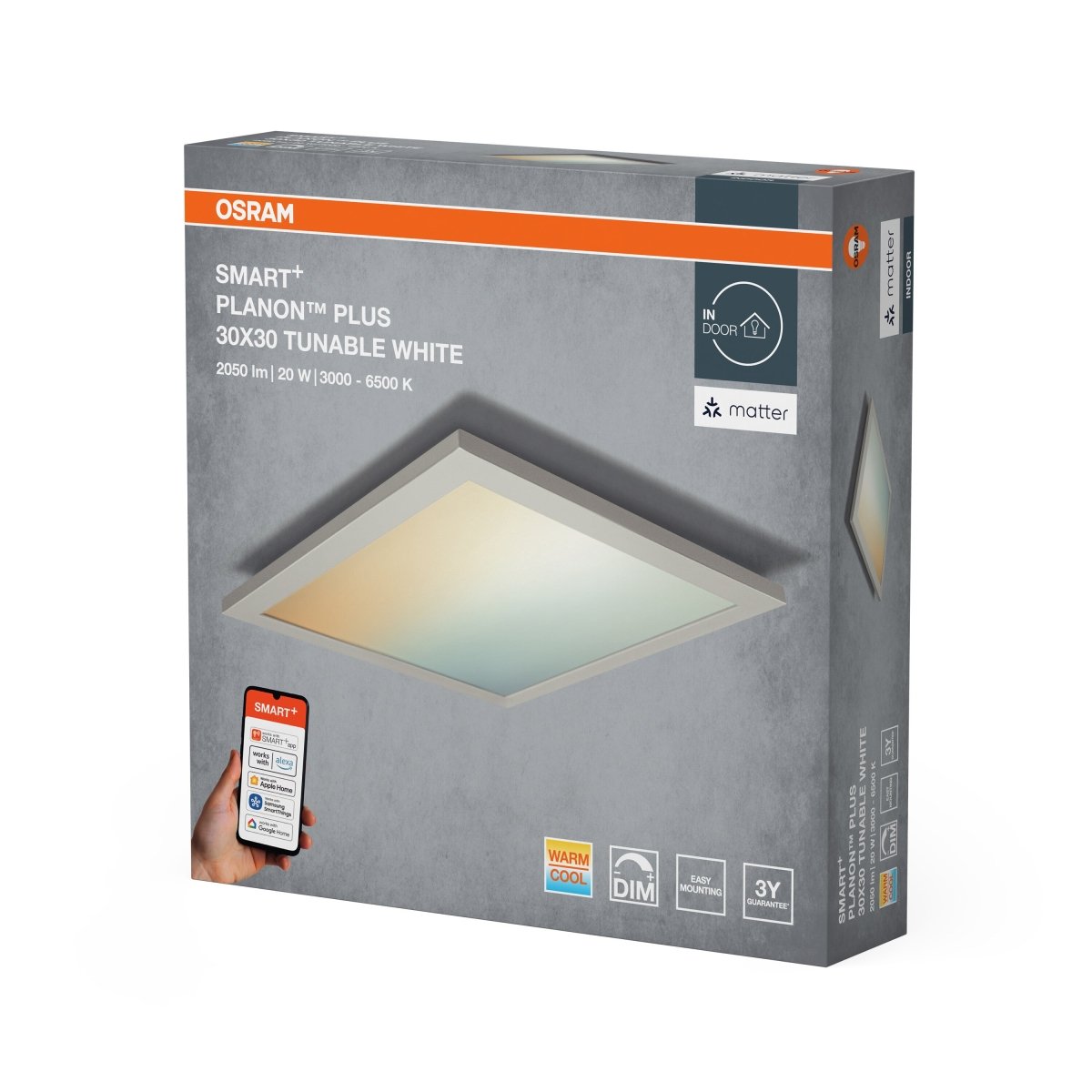 4099854471391 - Chytrý LED panel MATTER Planon Plus 300x300mm Laditelná Bílá - Stropní svítidlo - Czechia LEDVANCE e - shop