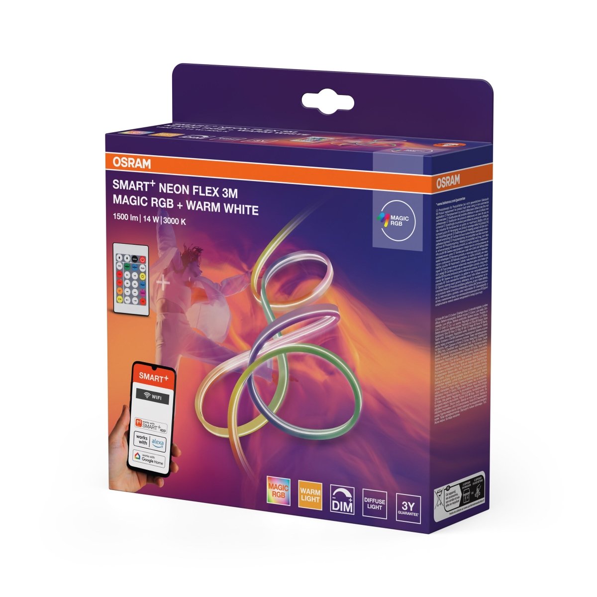 4099854475313 - Chytrý LED pásek Wifi Neon Flex 3m Magic RGB + Laditelná Bílá - LED pásek - Czechia LEDVANCE e - shop