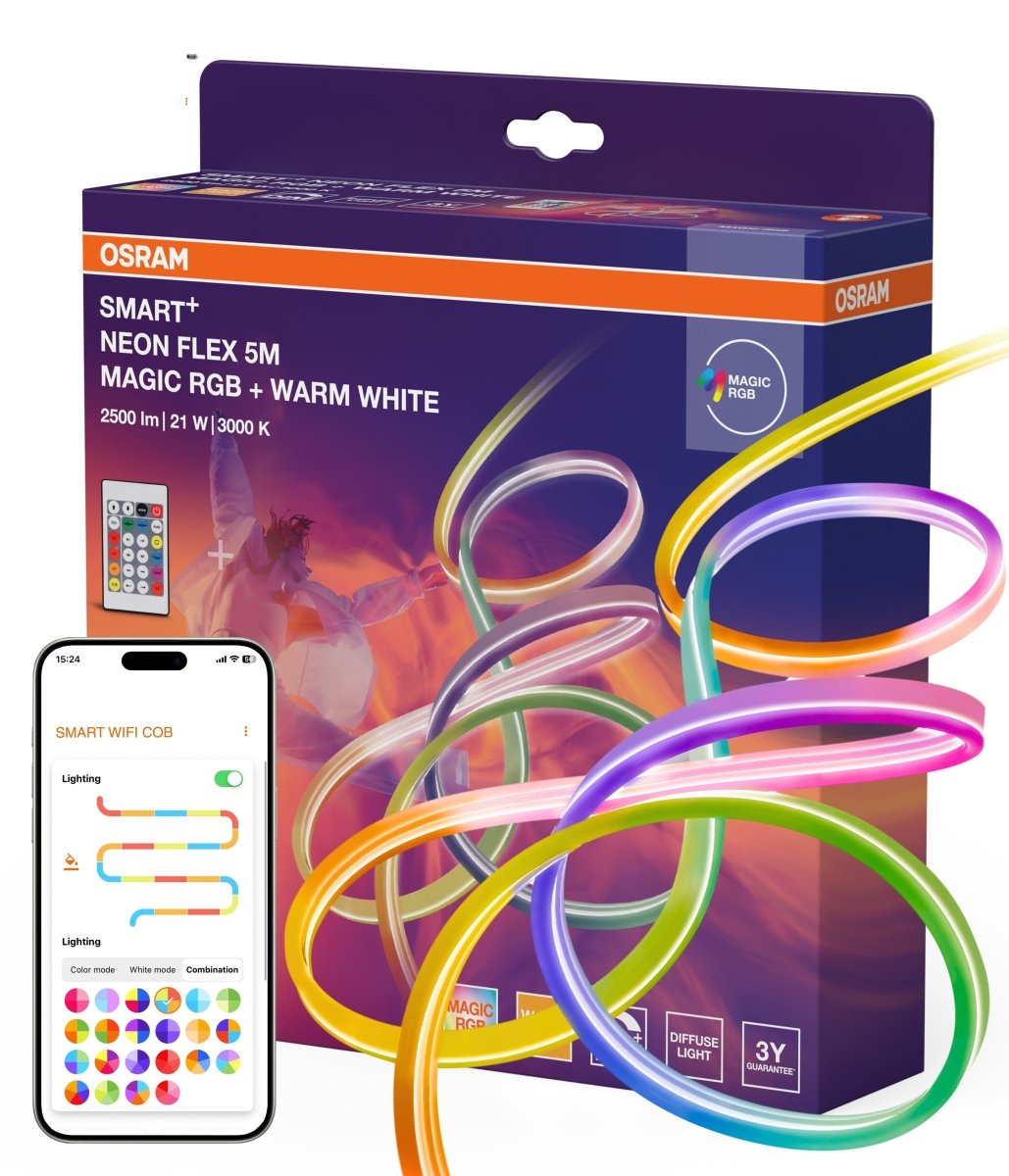 4099854475559 - Chytrý LED pásek Wifi Neon Flex 5m Magic RGB + Laditelná Bílá - LED pásek - Czechia LEDVANCE e - shop