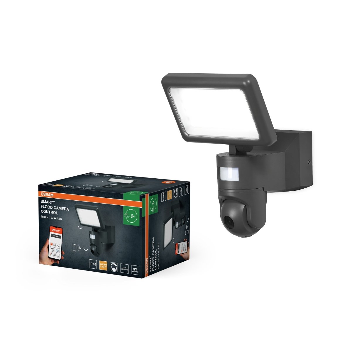 4099854474897 - Chytrý reflektor Wifi Flood Camera Control s kamerou a alarmem, Teplá Bílá - Reflektor - Czechia LEDVANCE e - shop