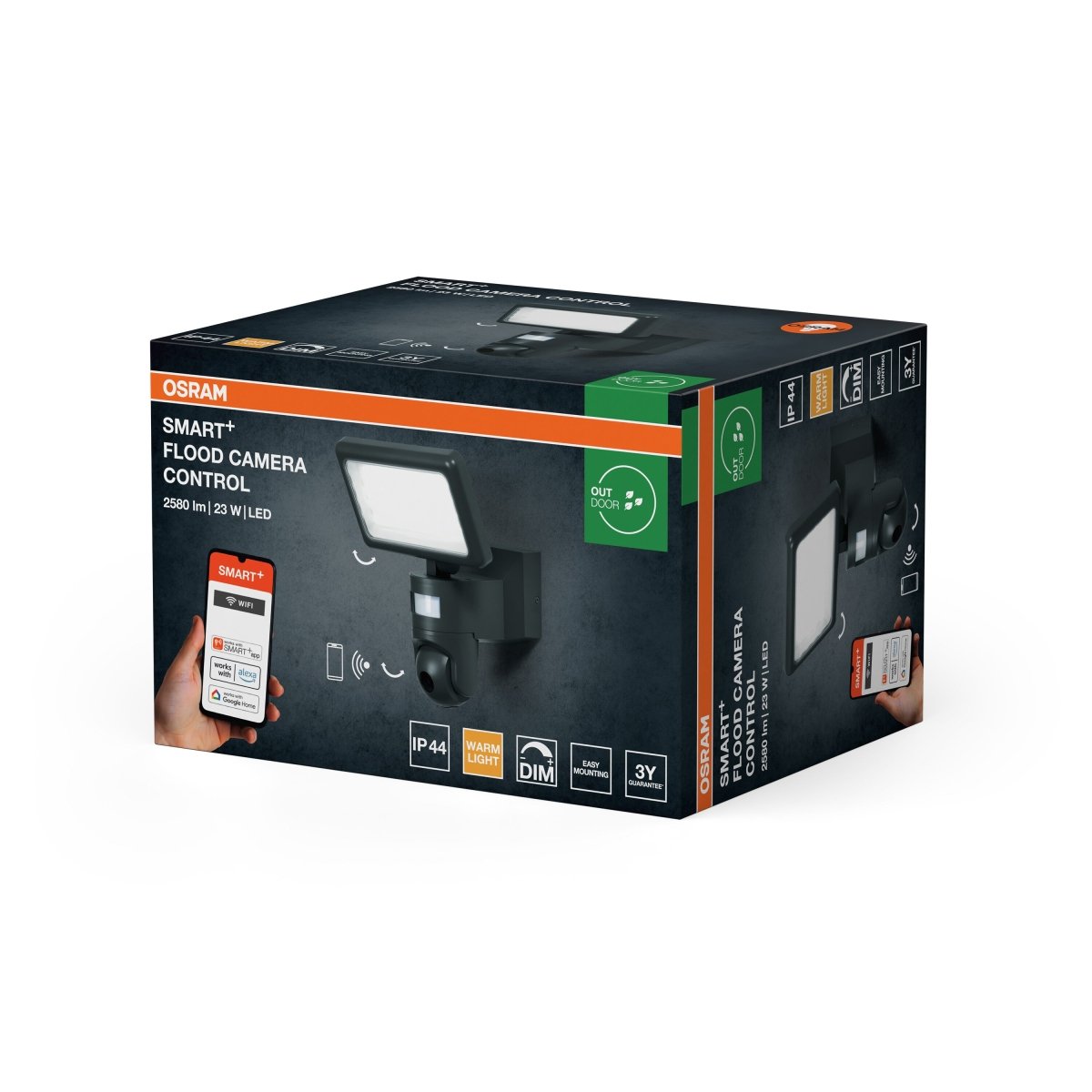 4099854474897 - Chytrý reflektor Wifi Flood Camera Control s kamerou a alarmem, Teplá Bílá - Reflektor - Czechia LEDVANCE e - shop