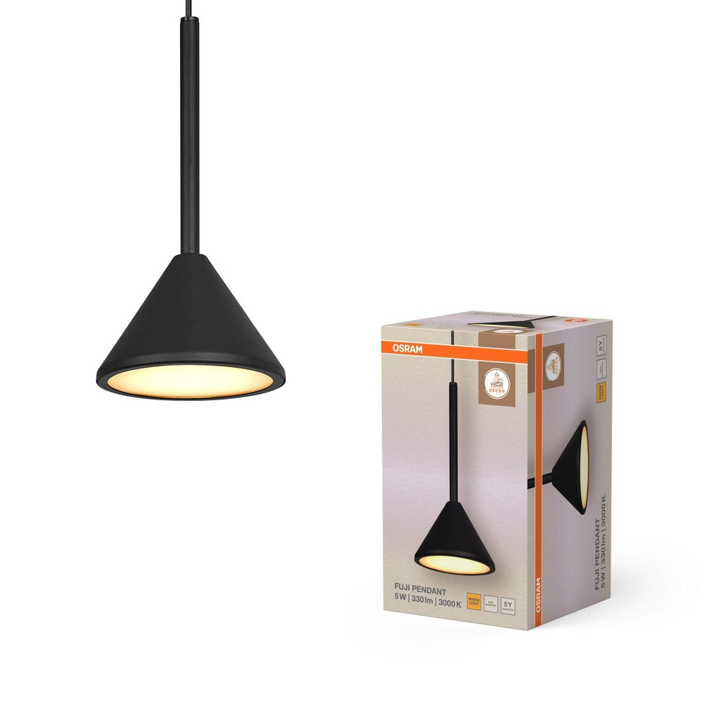 Decor Fuji 1x LED závěsné svítidlo 5 W Teplá bílá, černé, 1500 mm
