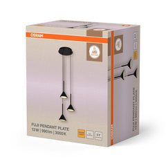 4099854460418 - Decor Fuji závěsné svítidlo 3x LED 13 W, Teplá bílá 3000 K, černé, Ø290 mm - Závěsné - LEDVANCE e - shop