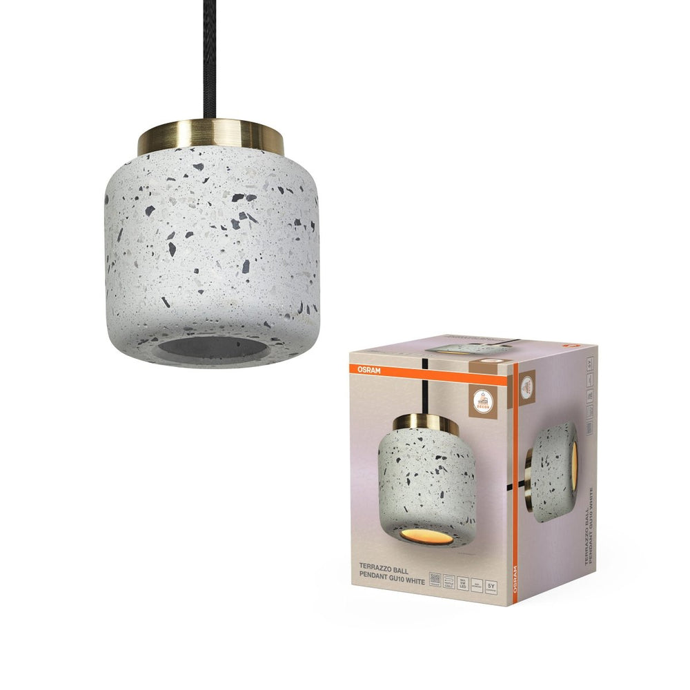 Decor Terrazzo kulaté závěsné svítidlo 1x GU10, bílá