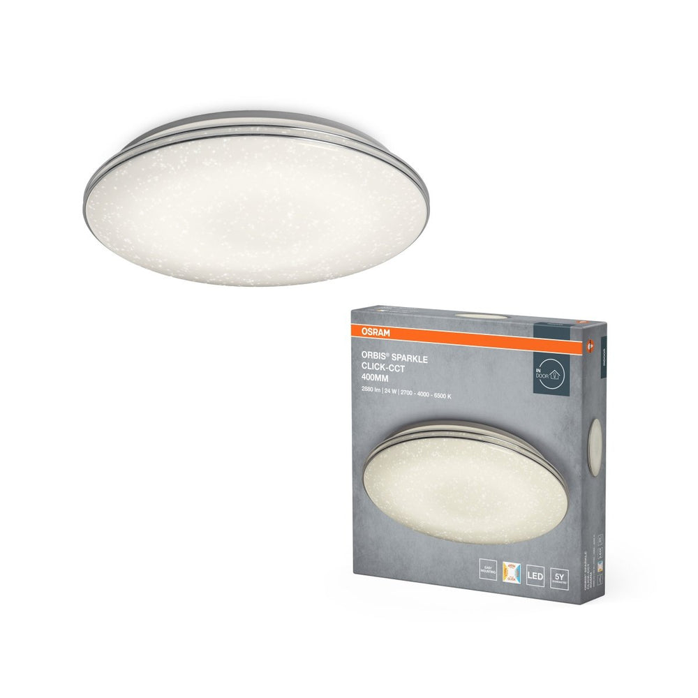 Deignové LED stropní světlo ORBIS SPARKLE 400, teplá bílá OSRAM