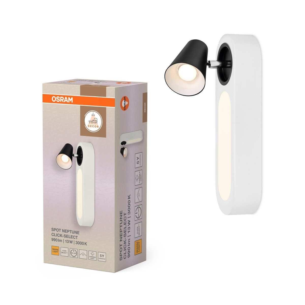 4099854497834 - Dekorativní bílé stropní svítidlo 13 W Teplá bílá 90 mm - Stropní svítidlo - LEDVANCE e - shop